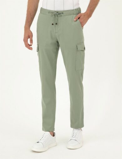 شلوار اسپرت بافته شده  سبز  رگولار  مردانه  پیرکاردین