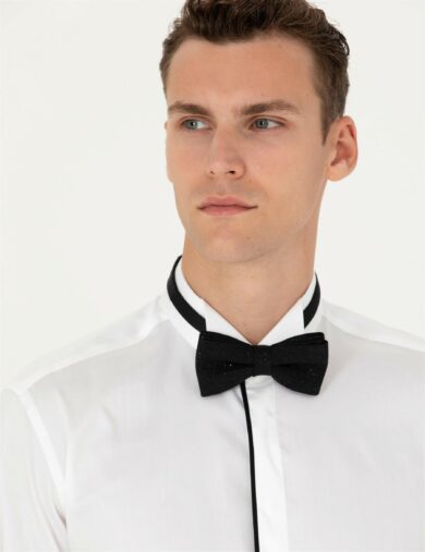 پیراهن تاکسیدو  سفید  اندامی  مردانه  پیرکاردین