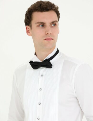 پیراهن تاکسیدو  سفید  اندامی  مردانه  پیرکاردین