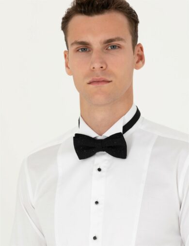 پیراهن تاکسیدو  سفید  سوپر اسلیم فیت  مردانه  پیرکاردین