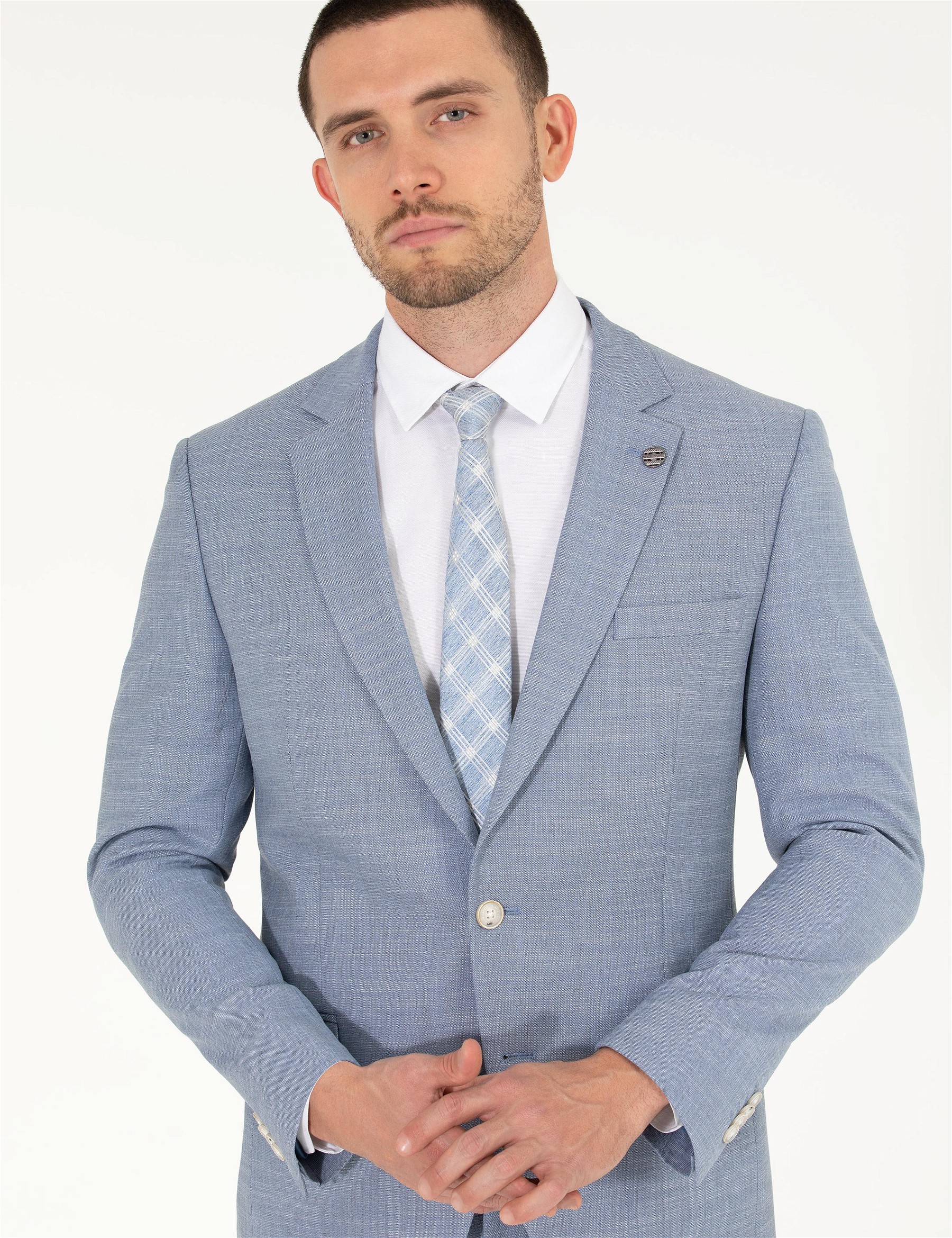 کت و شلوار مردانه سوپر اسلیم فیت پیرکاردین 50264960-VR003 - تصویر 2