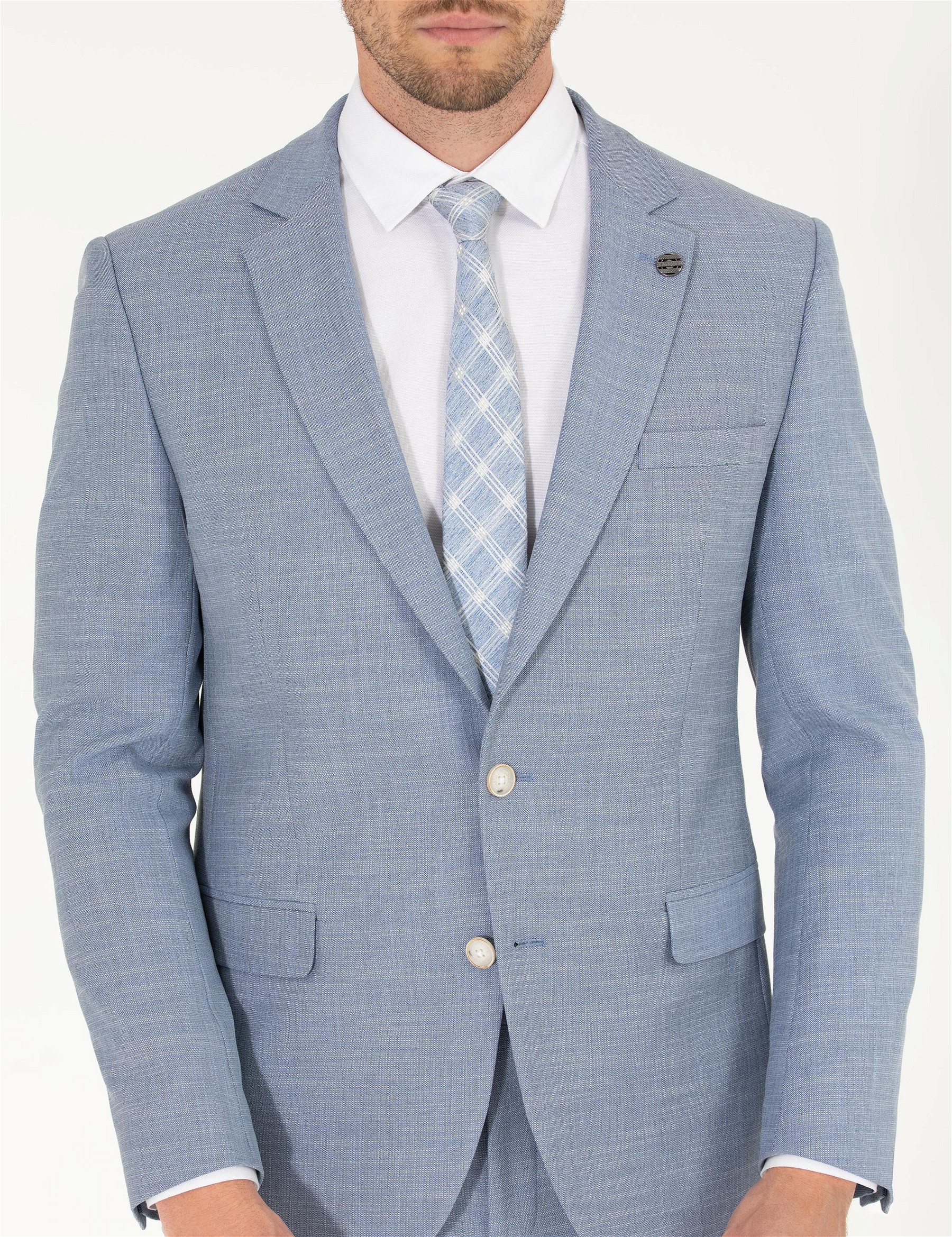 کت و شلوار مردانه سوپر اسلیم فیت پیرکاردین 50264960-VR003 - تصویر 5