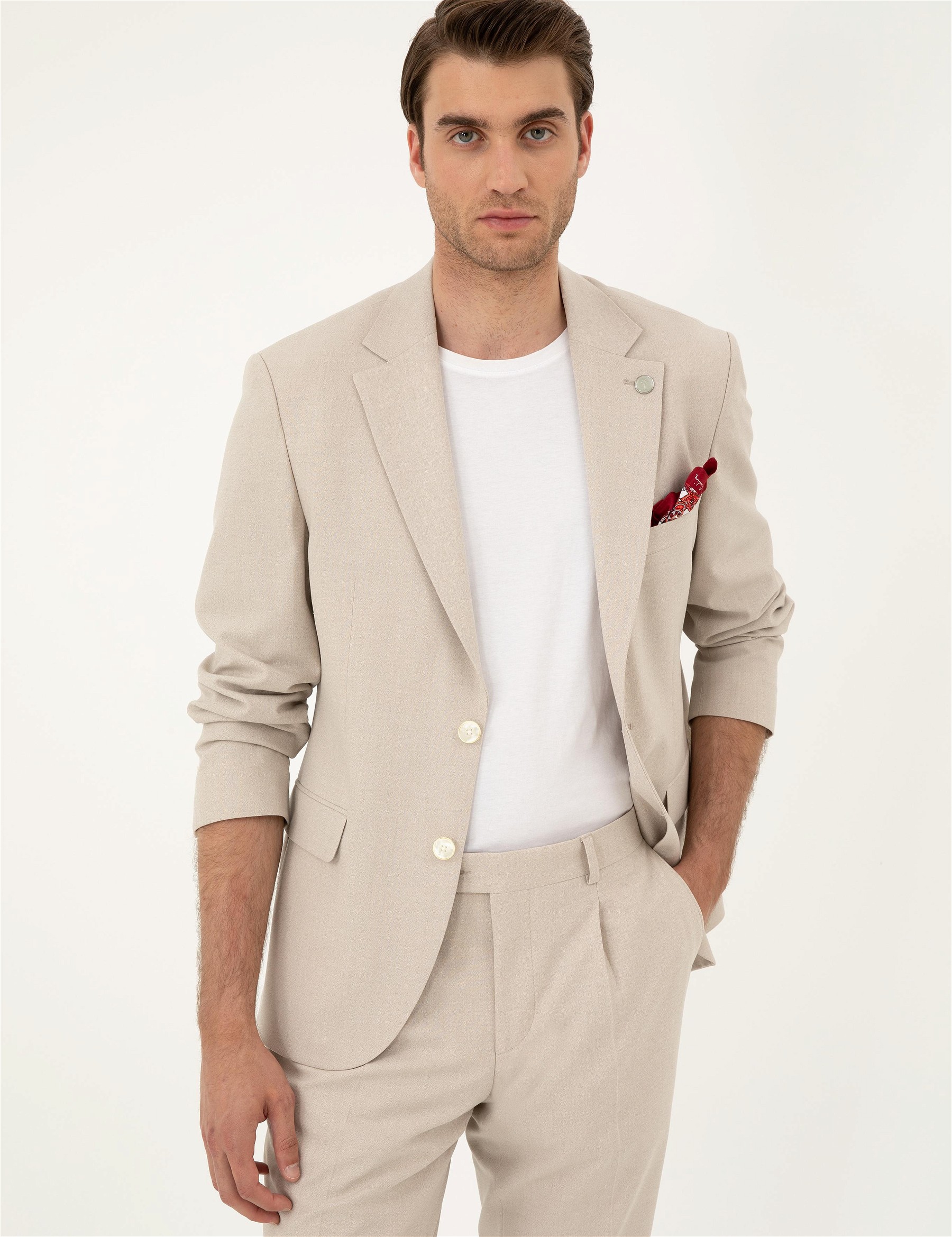 کت و شلوار مردانه اندامی پیرکاردین 50288787-VR011 - تصویر 2