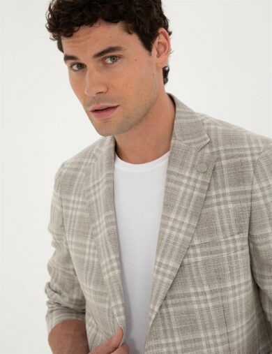 کت نرمال بژ  اندامی  مردانه  پیرکاردین