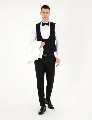 تاکسیدو یقه شال سفید  سوپر اسلیم فیت  مردانه  پیرکاردین