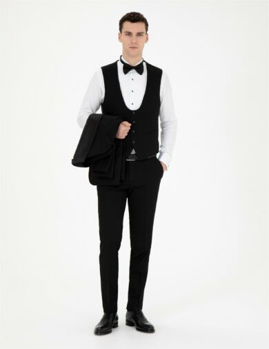 تاکسیدو یقه شال سیاه  سوپر اسلیم فیت  مردانه  پیرکاردین