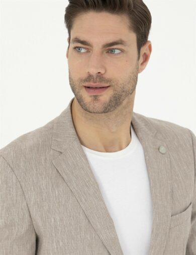 کت مونو یقه قهوه ای  سوپر اسلیم فیت  مردانه  پیرکاردین