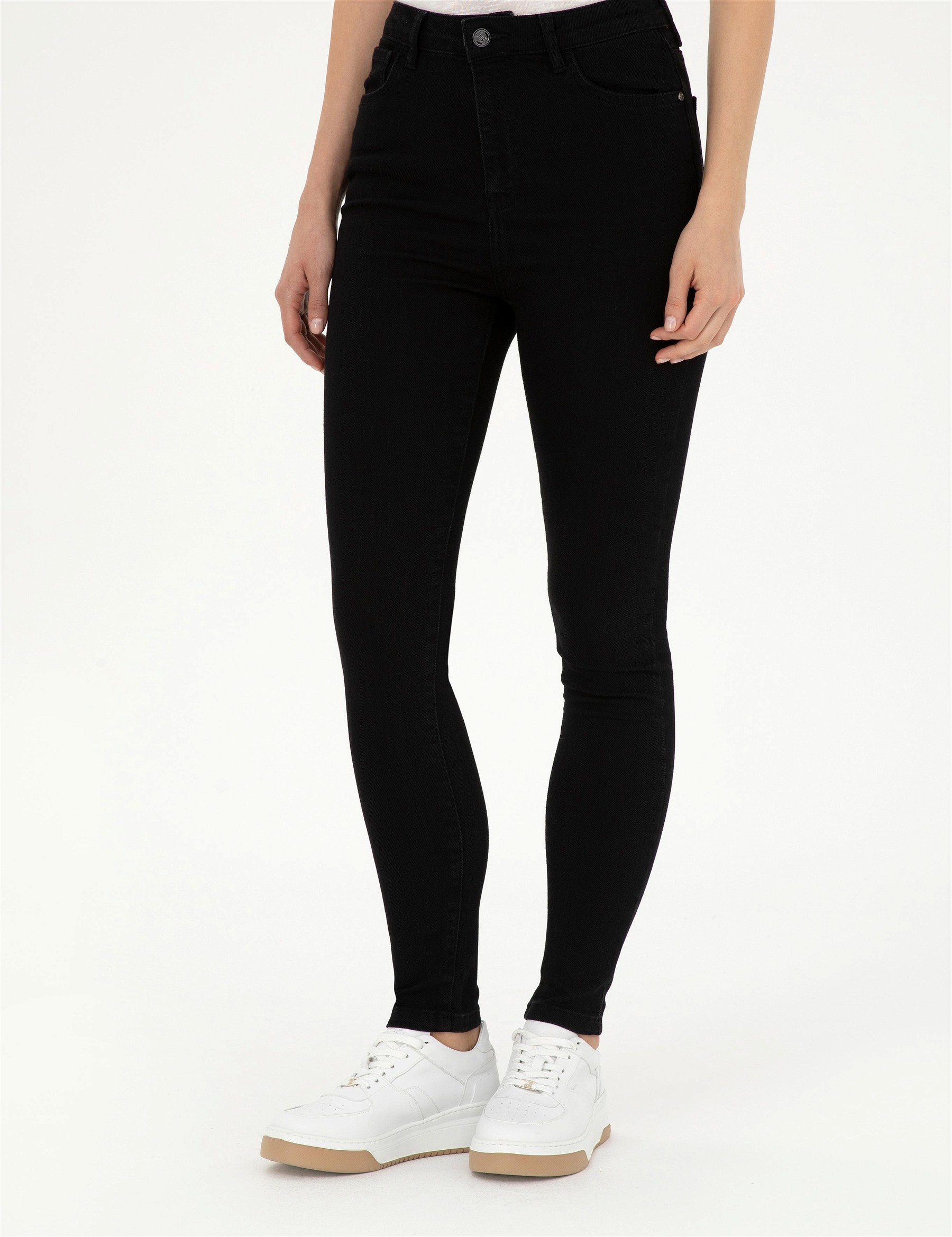 شلوار جین زنانه  پیر کاردین شلوار جین  سیاه  اسکینی(جذب) فاق بلند  زنانه  پیرکاردین