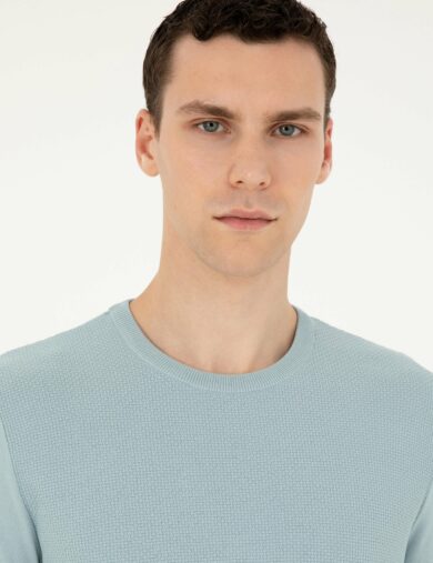 ژاکت تریکو  آبی  اندامی  مردانه  پیرکاردین