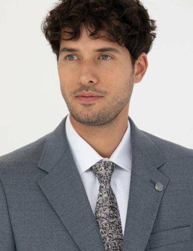 کت و شلوار مونو یقه آبی  اندامی  مردانه  پیرکاردین