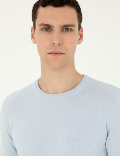 ژاکت تریکو  آبی  اندامی  مردانه  پیرکاردین