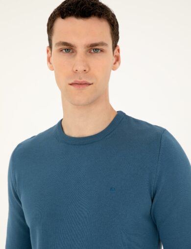 ژاکت تریکو  آبی  اندامی  مردانه  پیرکاردین