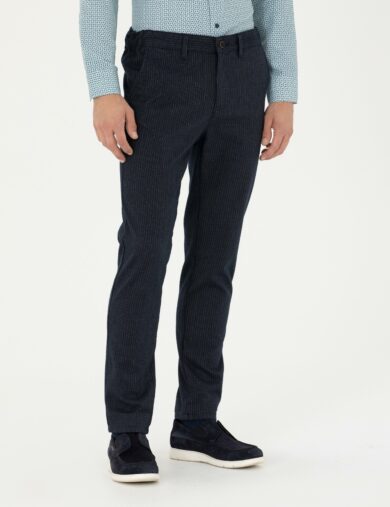 شلوار اسپرت بافته شده  لاجورد  اندامی  مردانه  پیرکاردین