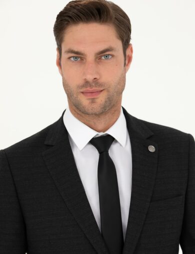 کت و شلوار مونو یقه زغالی  سوپر اسلیم فیت  مردانه  پیرکاردین