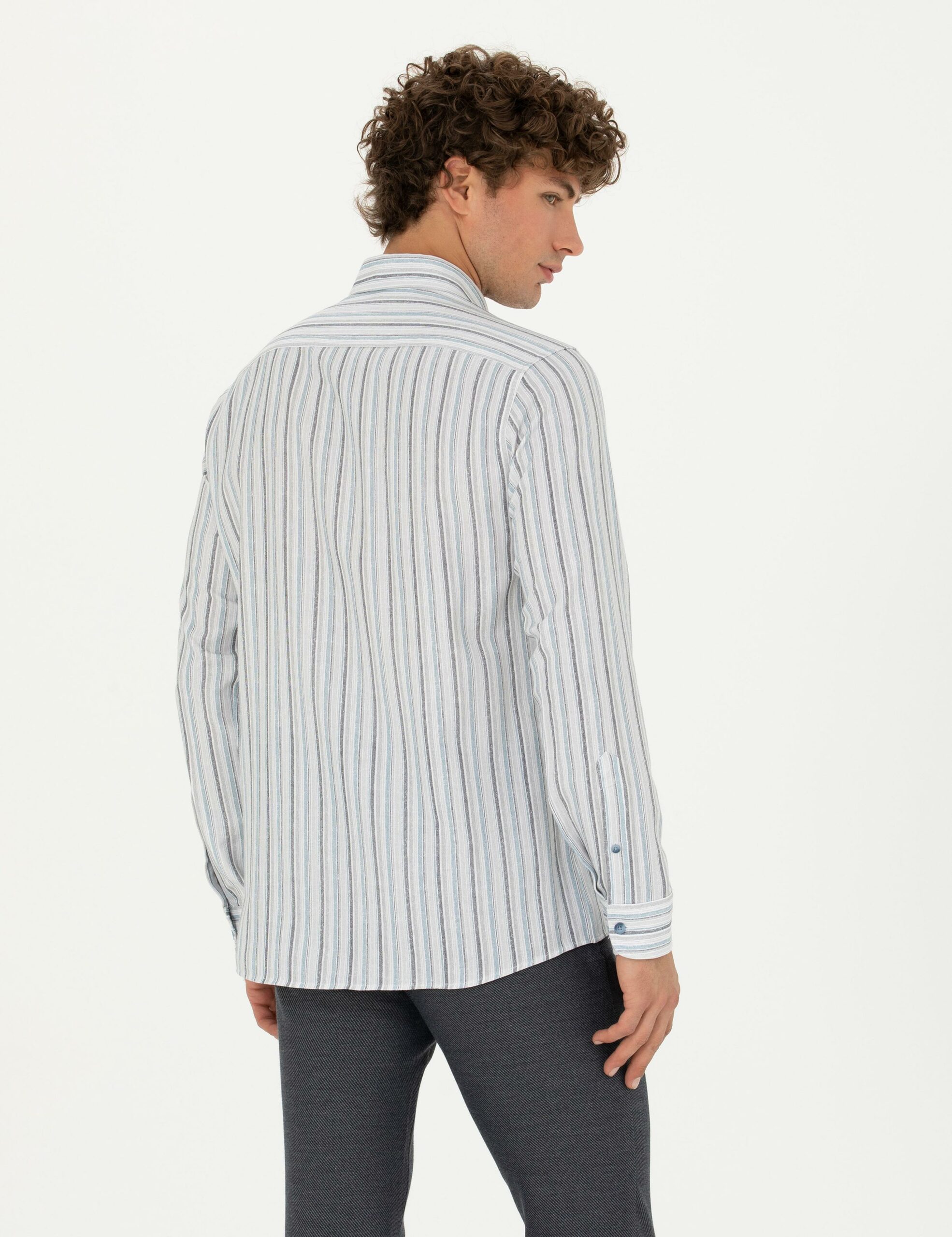 پیراهن طرح دار مردانه اندامی پیرکاردین 50275620-VR036 - تصویر 4