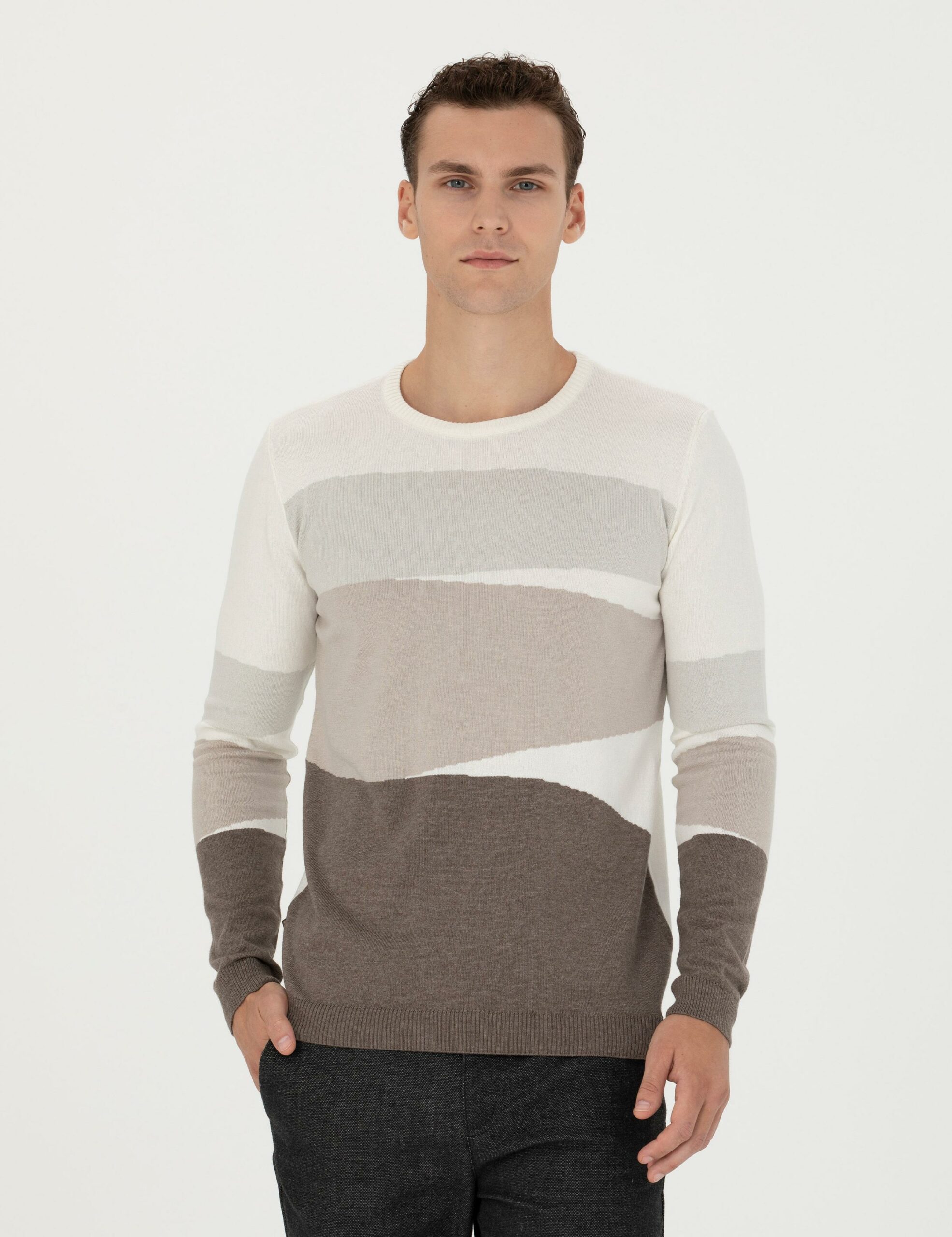 ژاکت تریکو مردانه اندامی پیرکاردین 50278105-VR019 - تصویر 2