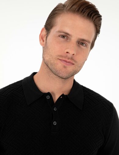 ژاکت تریکو  سیاه  اندامی  مردانه  پیرکاردین