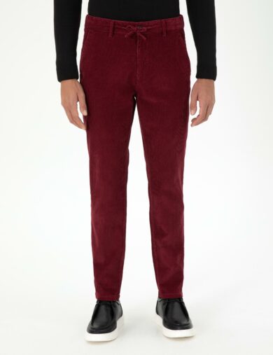 شلوار اسپرت بافته شده  قرمز  هویجی  مردانه  پیرکاردین