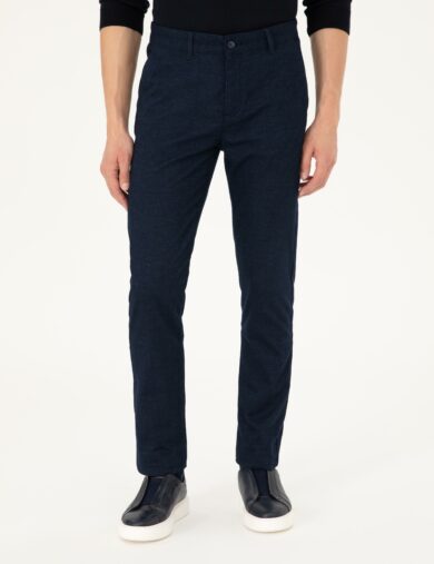 شلوار اسپرت بافته شده  لاجورد  اندامی  مردانه  پیرکاردین