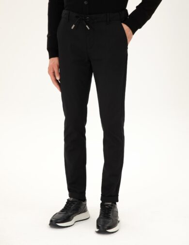 شلوار اسپرت بافته شده  سیاه  اندامی  مردانه  پیرکاردین