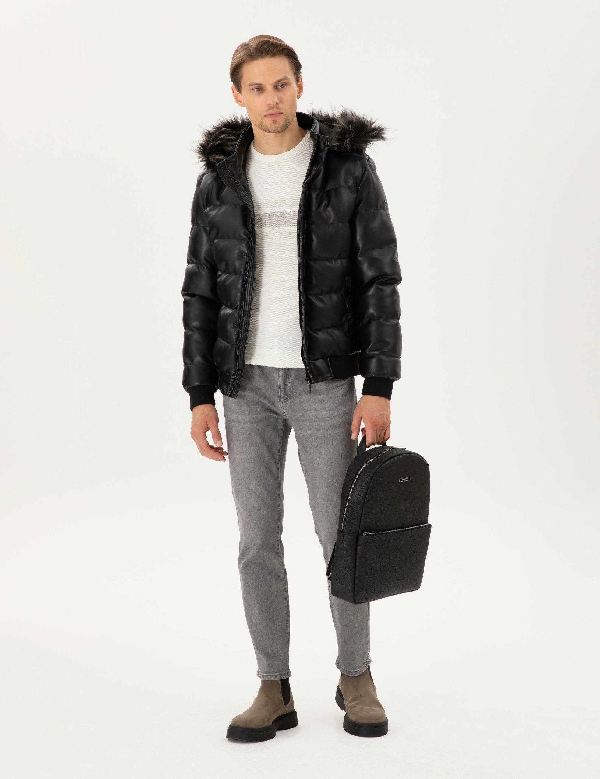 کت چرمی مردانه استاندارد پیرکاردین 50300556-001 - تصویر 3