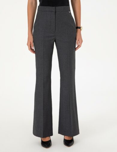 شلوار  زغالی  فلر  زنانه  پیرکاردین