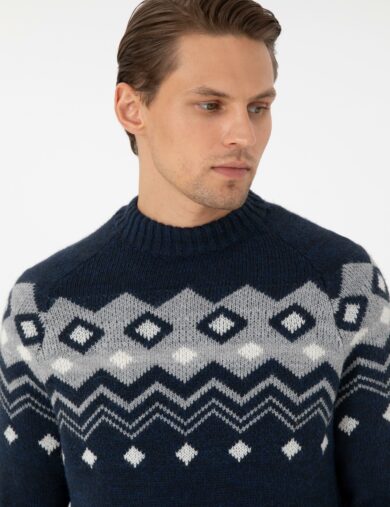 ژاکت تریکو  لاجورد  اندامی  مردانه  پیرکاردین