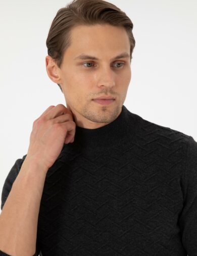 ژاکت تریکو  زغالی  اندامی  مردانه  پیرکاردین