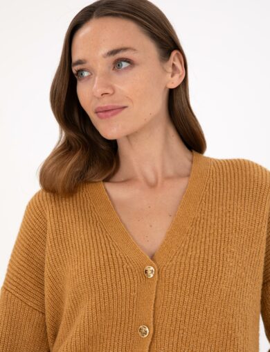 پلیور تریکو  قهوه ای  ریلکس  زنانه  پیرکاردین