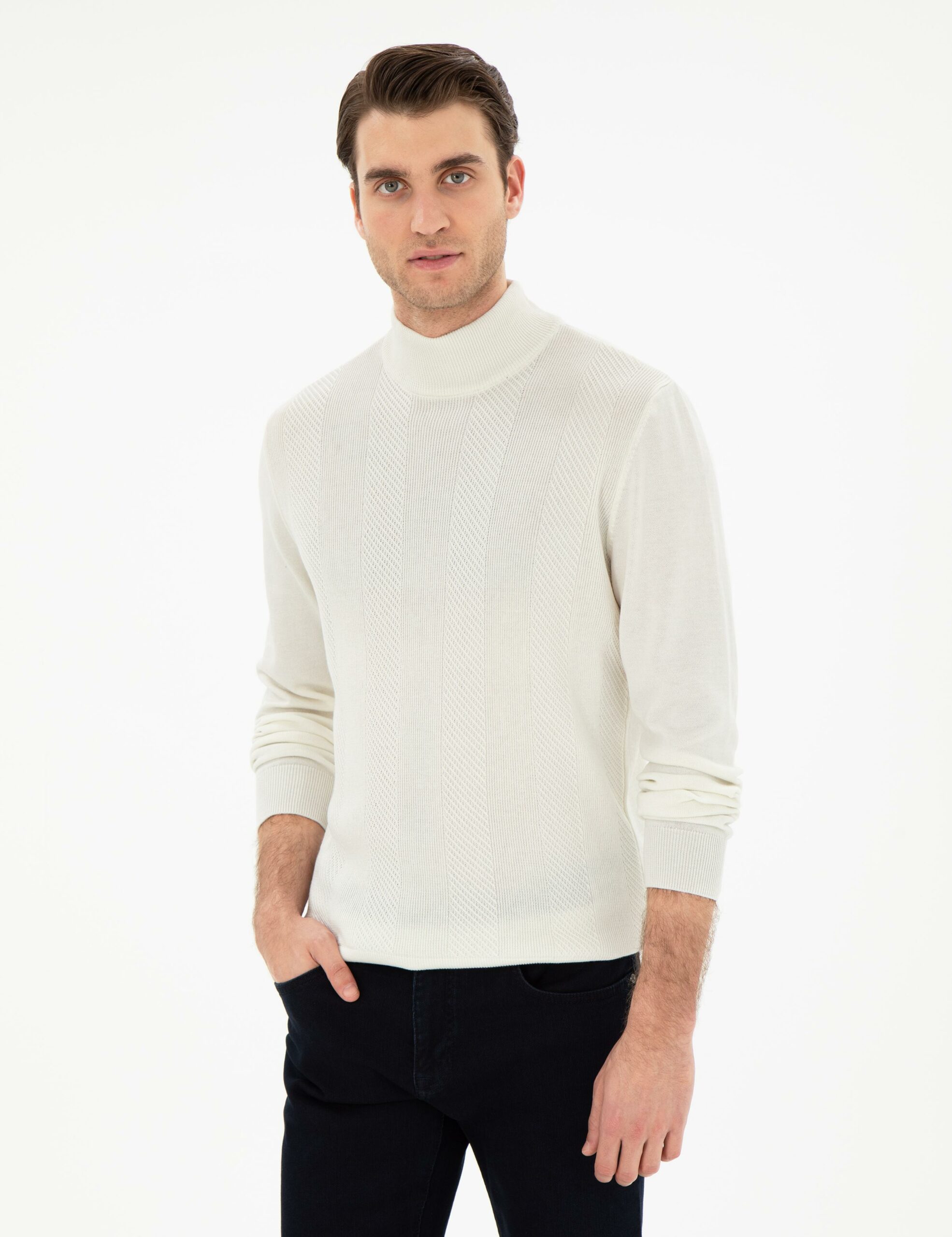 ژاکت تریکو مردانه اندامی پیرکاردین 50300498-VR019 - تصویر 7