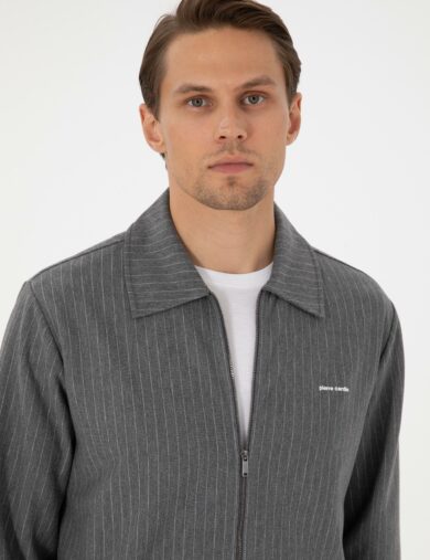 ژاکت بافت  زغالی  رگولار  مردانه  پیرکاردین