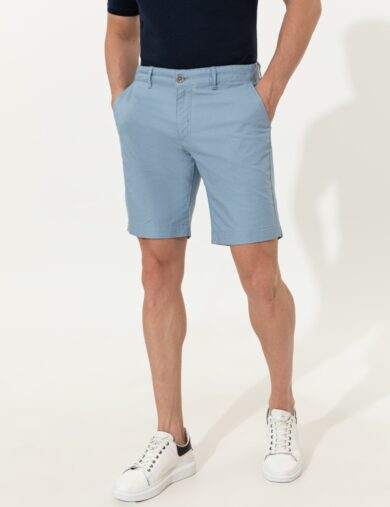 شلوارک برمودا  آبی  رگولار  مردانه  پیرکاردین