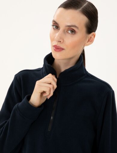 سویی شرت  لاجورد  اورسایز  زنانه  پیرکاردین