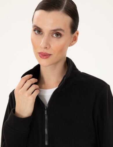 سویی شرت  سیاه  اورسایز  زنانه  پیرکاردین