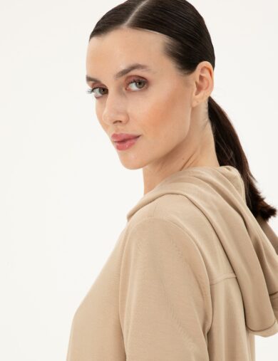 سویی شرت  بژ  اورسایز  زنانه  پیرکاردین