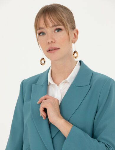 کت دو سینه نفتی  اندامی  زنانه  پیرکاردین