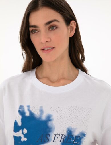 تی شرت  سفید  ریلکس  زنانه  پیرکاردین