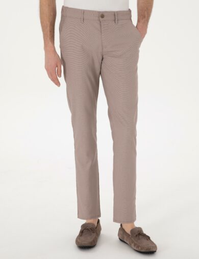 شلوار اسپرت بافته شده  بژ  اندامی  مردانه  پیرکاردین