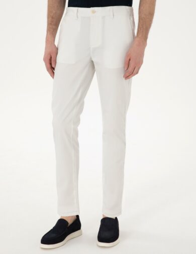 شلوار اسپرت بافته شده  کرمی  اندامی  مردانه  پیرکاردین