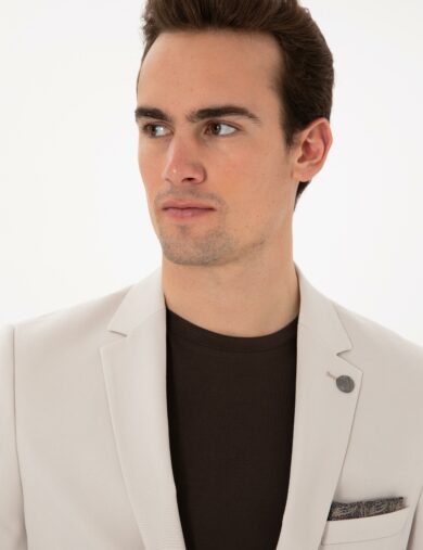 کت و شلوار مونو یقه بژ  سوپر اسلیم فیت  مردانه  پیرکاردین