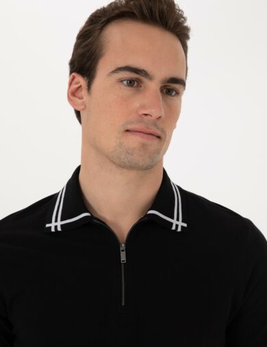 تی شرت  سیاه  اندامی  مردانه  پیرکاردین