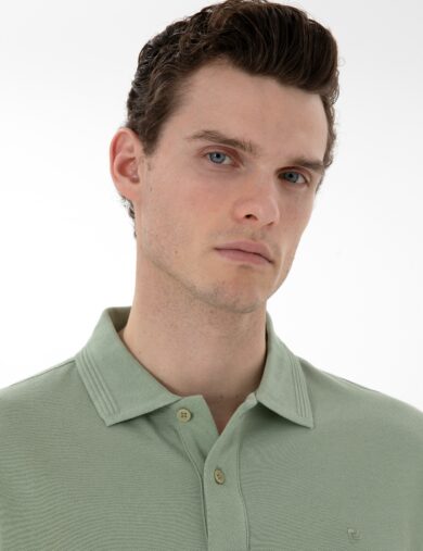 تی شرت بیسیک  سبز  اندامی  مردانه  پیرکاردین