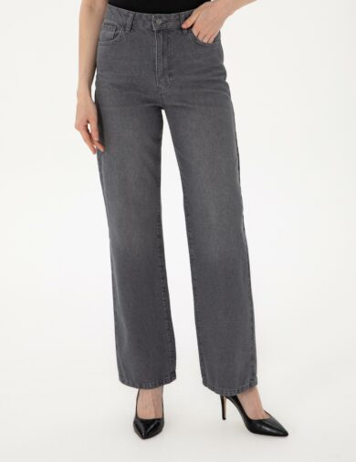 شلوار جین  سیاه  HIGH WAIST FLARE  زنانه  پیرکاردین