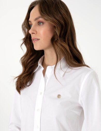 پیراهن طرح دار  سفید  اندامی  زنانه  پیرکاردین