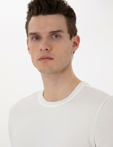 ژاکت تریکو  کرمی  اندامی  مردانه  پیرکاردین