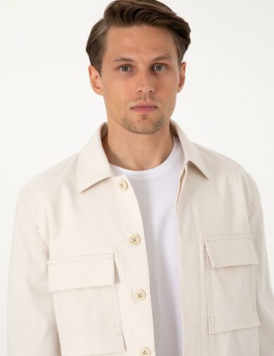 کت Normal Yaka بژ  رگولار  مردانه  پیرکاردین