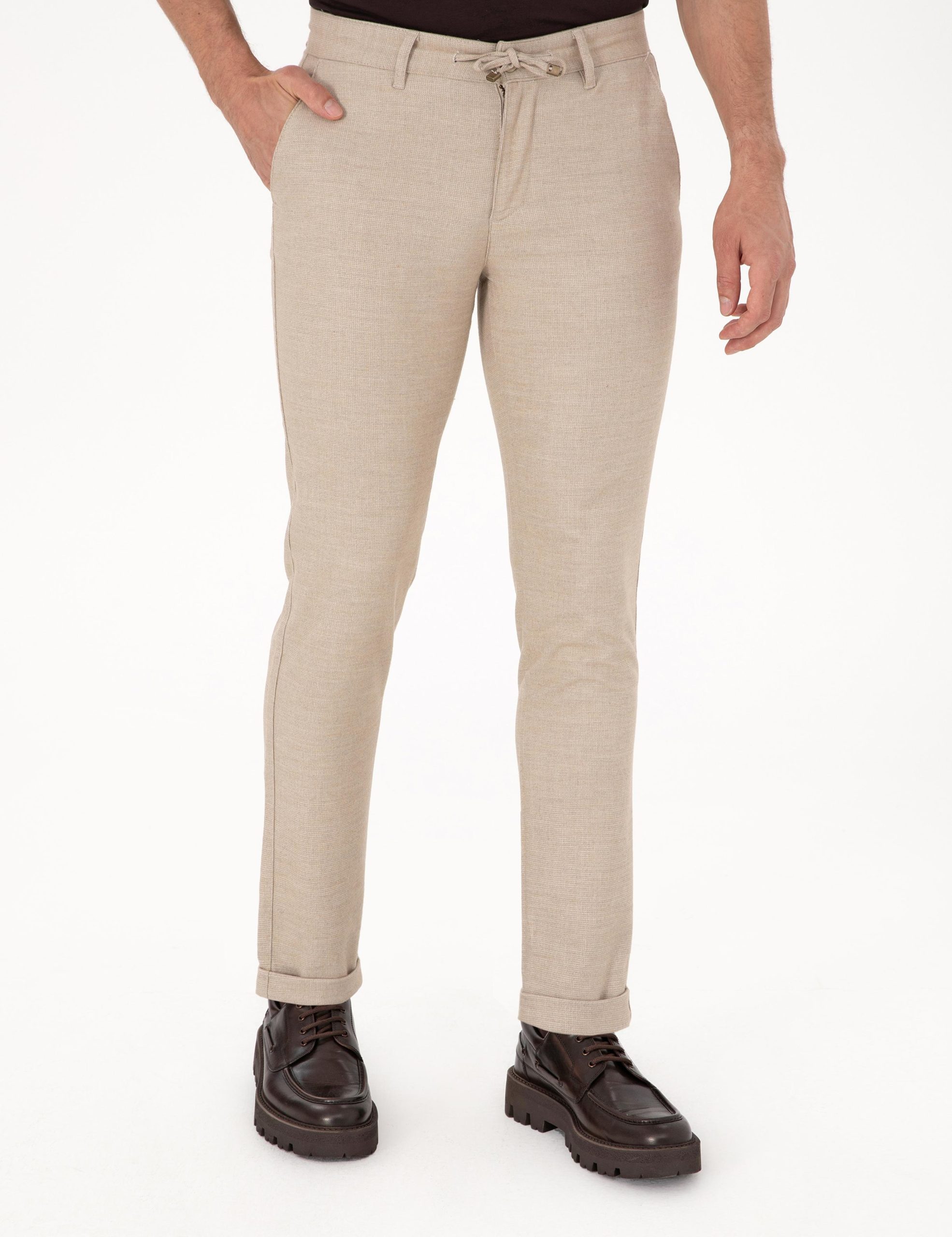 شلوار چینو/کانواس مردانه پیر کاردین شلوار چینو/کانواس بژ اندامی مردانه پیرکاردین