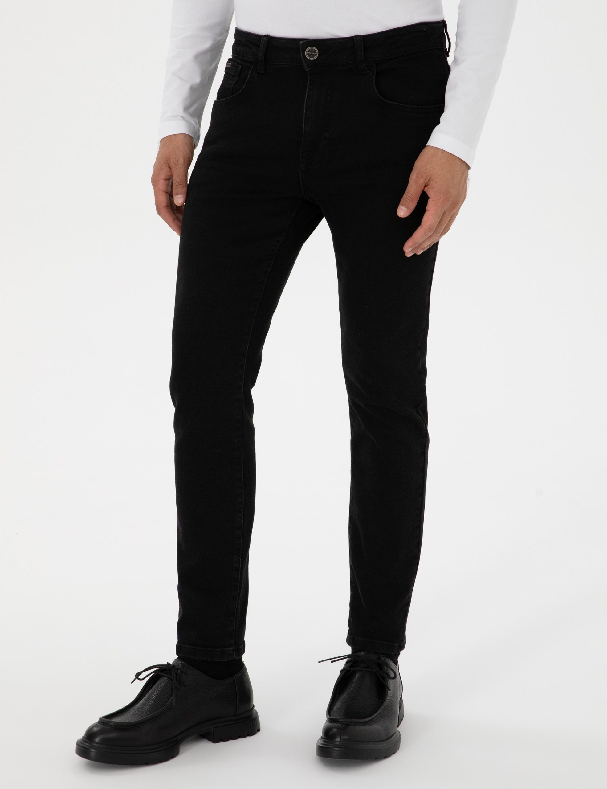 شلوارجین مردانه پیر کاردین شلوارجین زغالی اندامی مردانه پیرکاردین