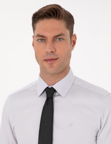 پیراهن کلاسیک  خاکستری  اندامی  مردانه  پیرکاردین