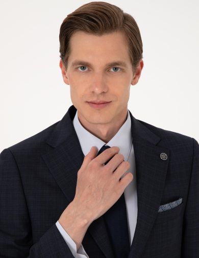 کت و شلوار مونو یقه لاجورد  اندامی  مردانه  پیرکاردین